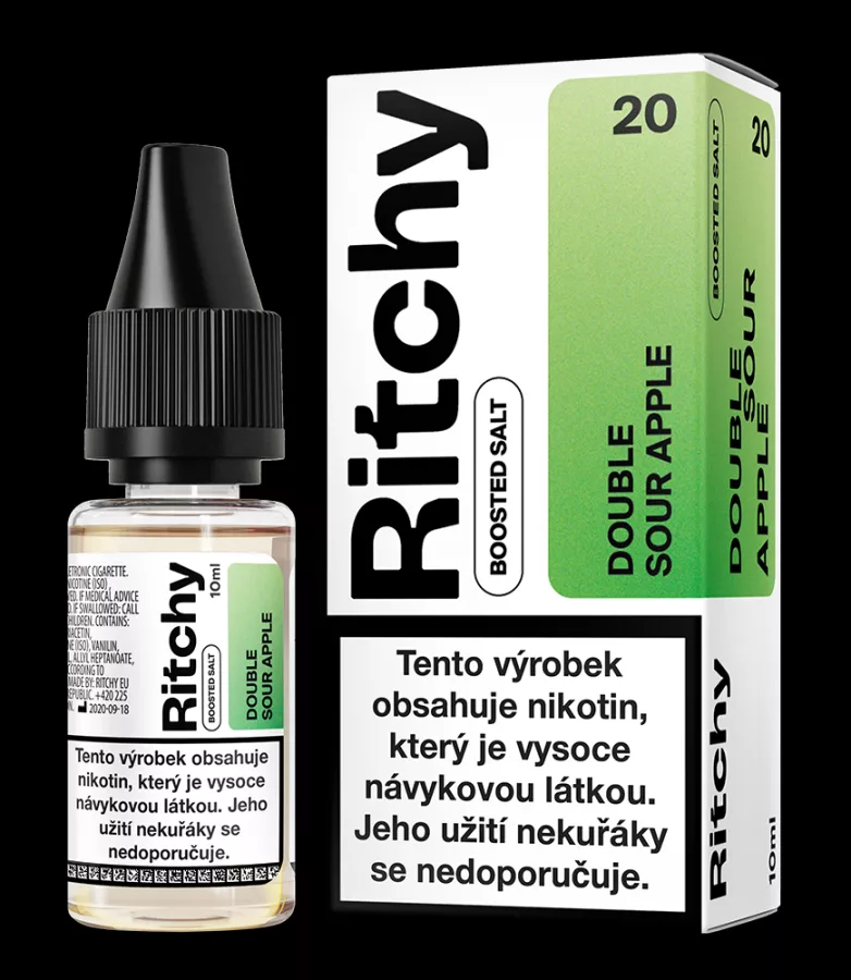 DOUBLE SOUR APPLE / Kyselé jablko - RITCHY Salt 10ml