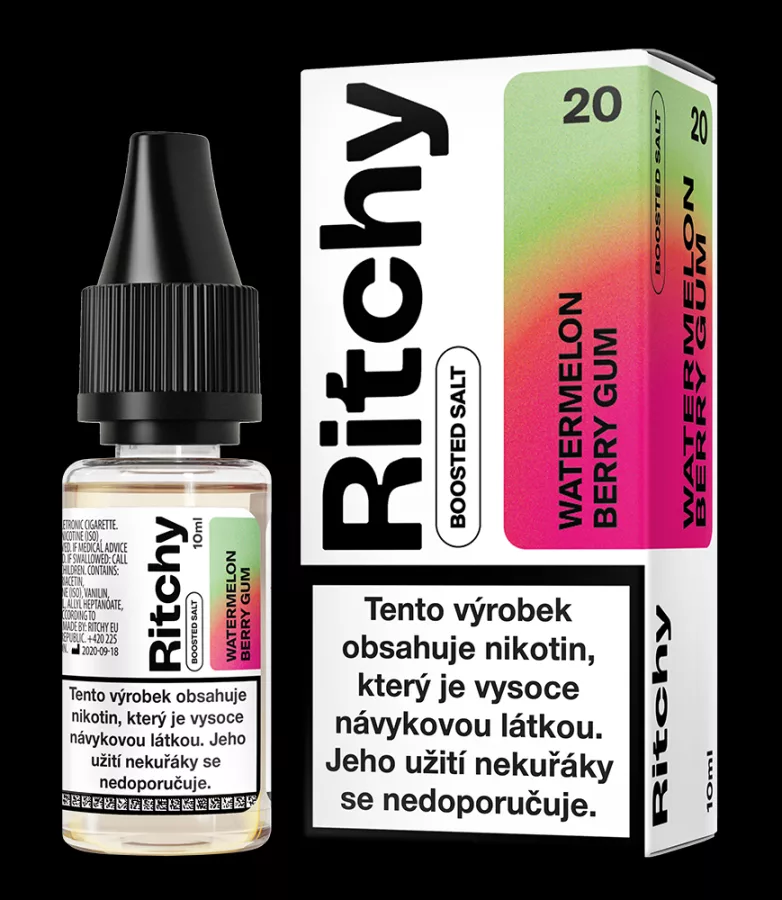 WATERMELON BERRY GUM / Jahodovo-melounová žvýkačka - RITCHY Salt 10ml