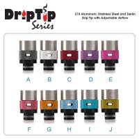 510 Aluminum - Stainless Steel and Derlin Drip Tip with Adjustable Airflow | Typ J - Gold (zlatá)